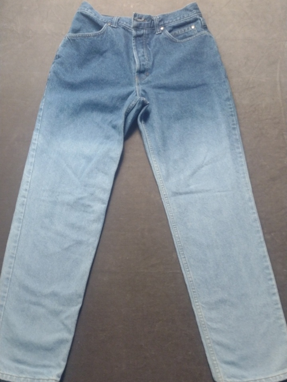 Harley-Davidson Wms Size 10/31 Button Fly Blue High-Rise Women's Straight Jeans